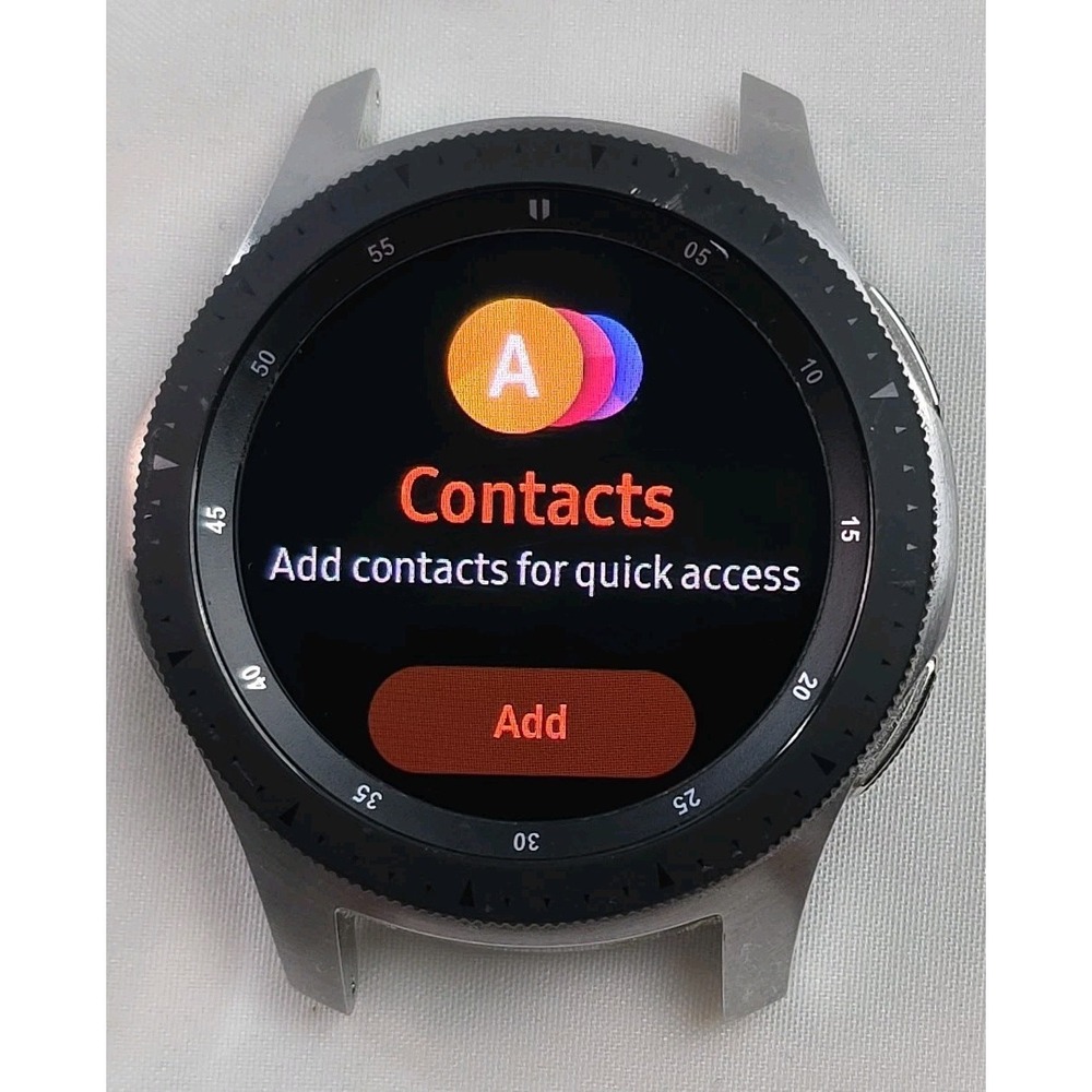 Samsung Galaxy Watch SM-R800 Smartwatch 46mm Stainless Steel - Black No Band - Picture 12 of 14